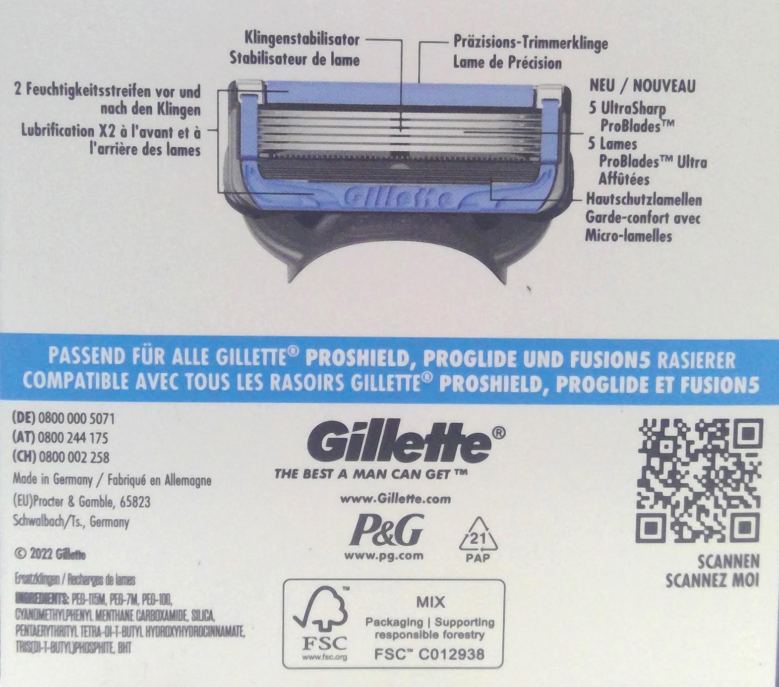 Gilette ProShield Chill 6pc Blades