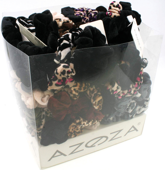 Hair Scrunchies small 3pcs, 12fold assorted