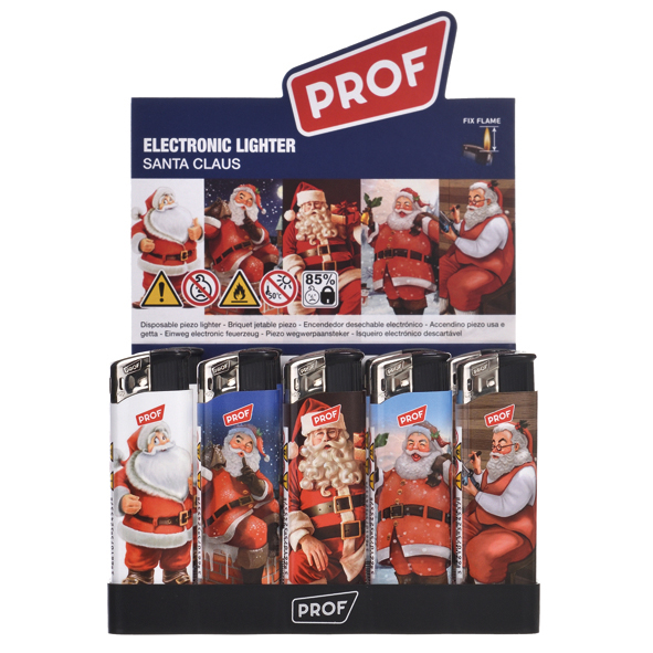 Briquet SANTA drôle dans l'affichage électronique