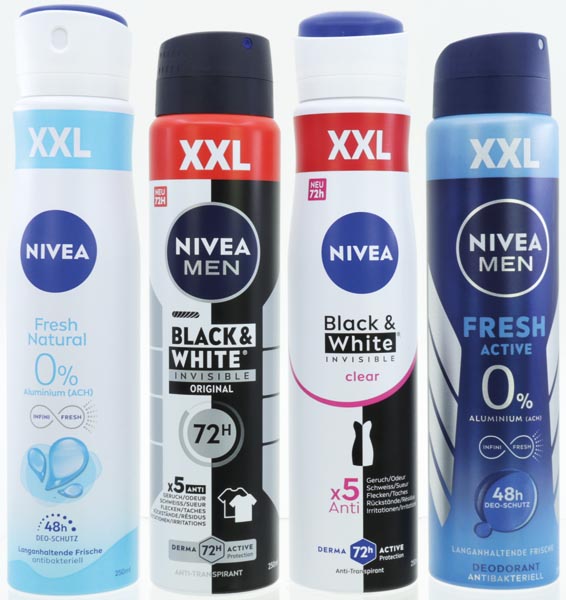 Nivea Deospray XXL 250ml 20er Mixkarton 4fach