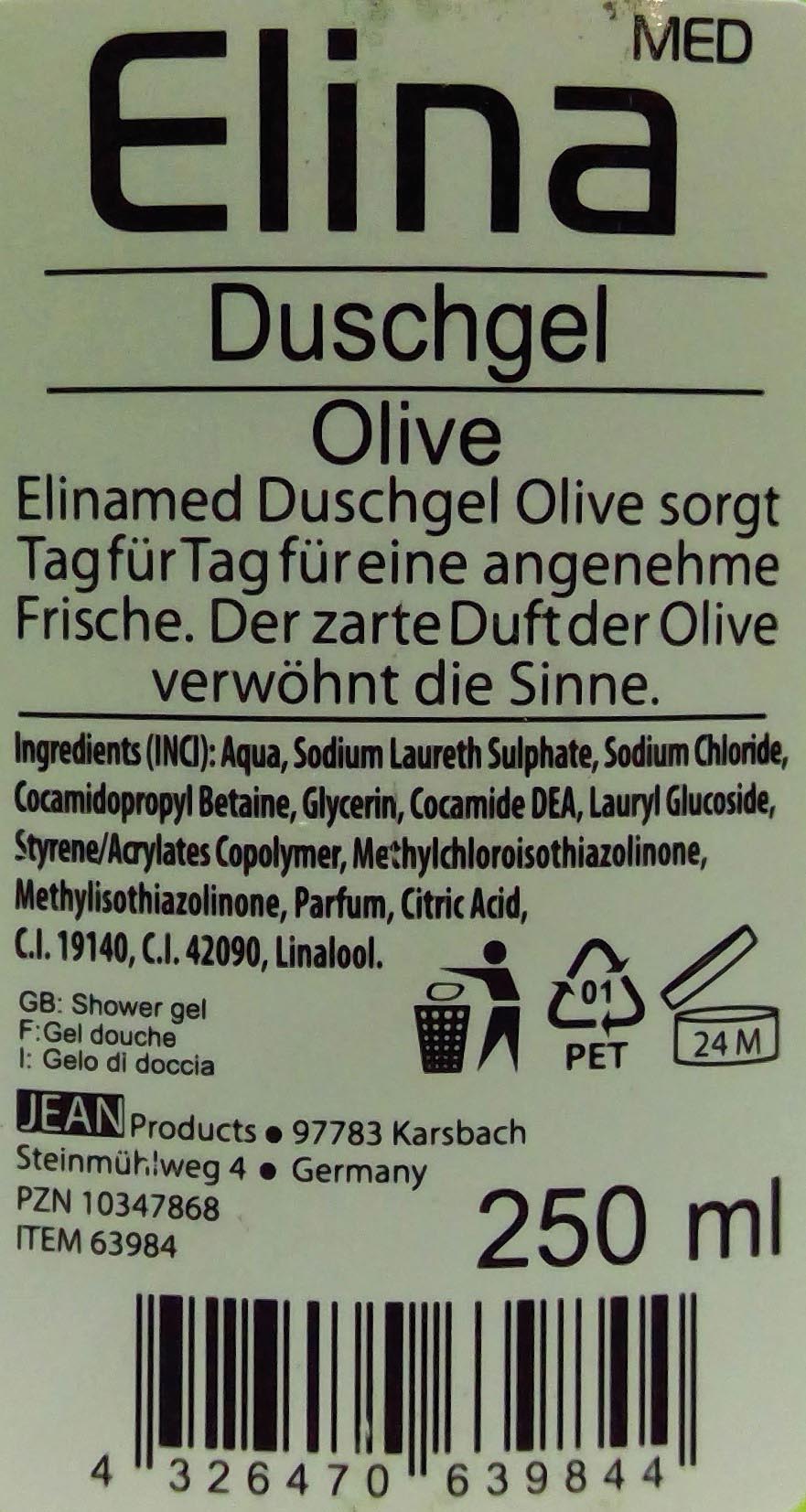 Dusch Gel Elina med 250ml Olive