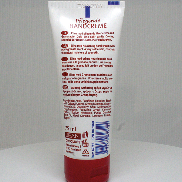 Elina Pomegranate Hand Cream 75ml in Tube