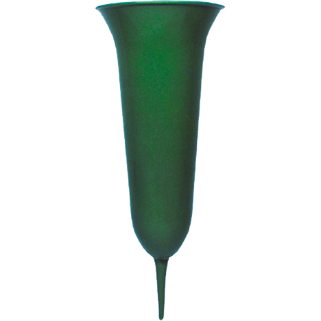 Memorial Vase 31x12cm out of Plastic,Colour Green