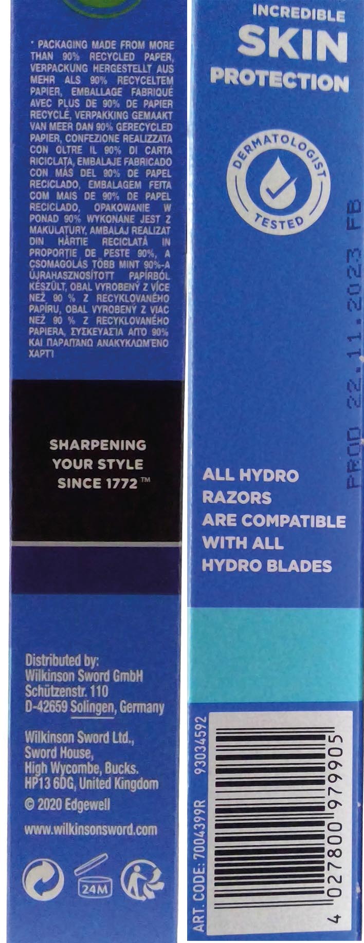 Wilkinson razor hydro 5 + 1 blade