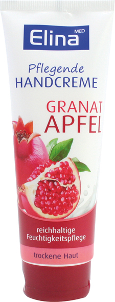 Crème pour les mains Elina 125ml grenade en tube