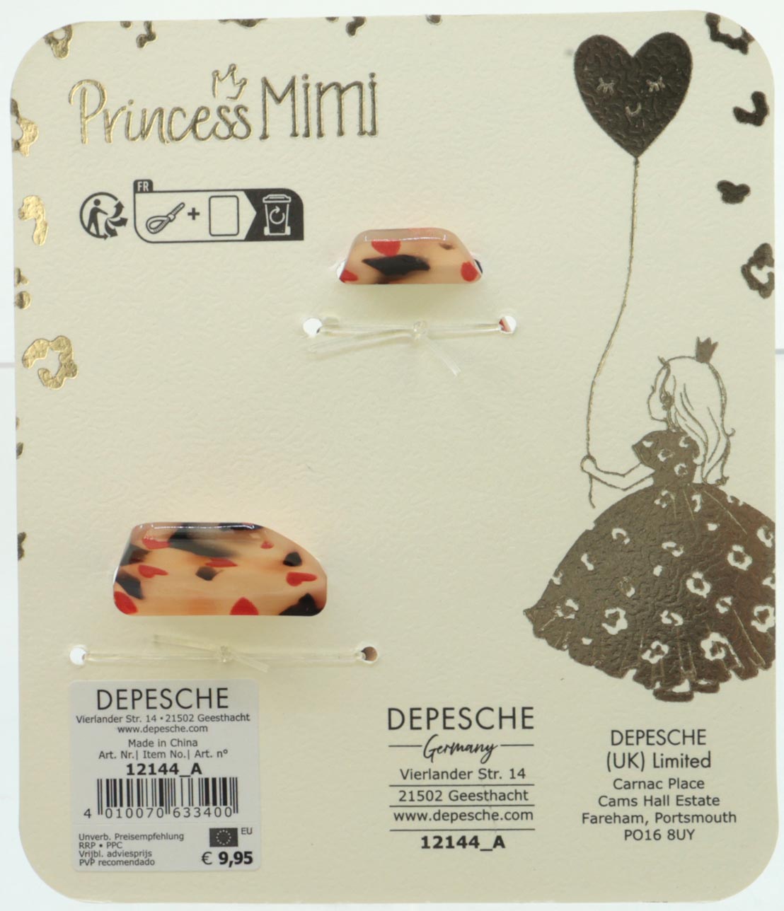 Lot de 2 barrettes Mini&Mum,8 pcs par présentoir