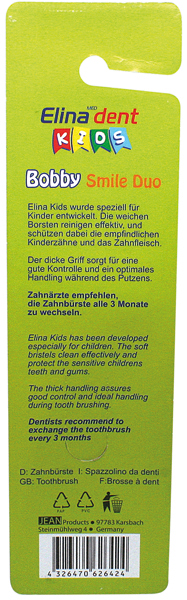 Zahnbürste Elina 2er f.Kinder m.Fuss z.Aufstellen