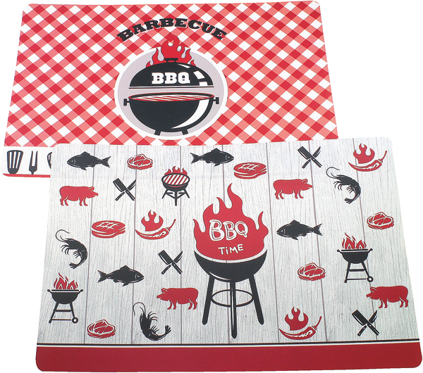 Set de table 45x30cm BBQ 2 ass.