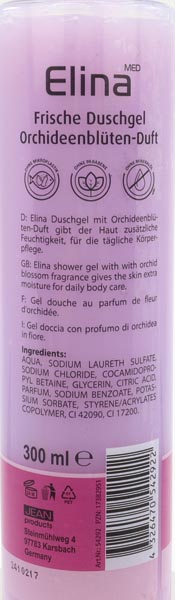 Gel douche Elina 300ml Fleur d'Orchidée