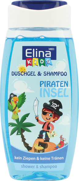 Gel douche Elina Kids 250ml 2in1 L'île aux