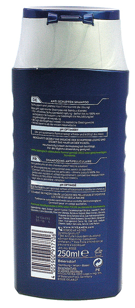 Nivea Men Shampooing 250ml anti-pelliculaire