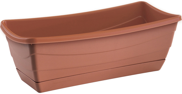 Plant bowl 22cm square, terracotta colored