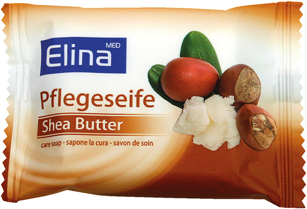 Savon Elina Beurre de karité 25g pièce en feuille