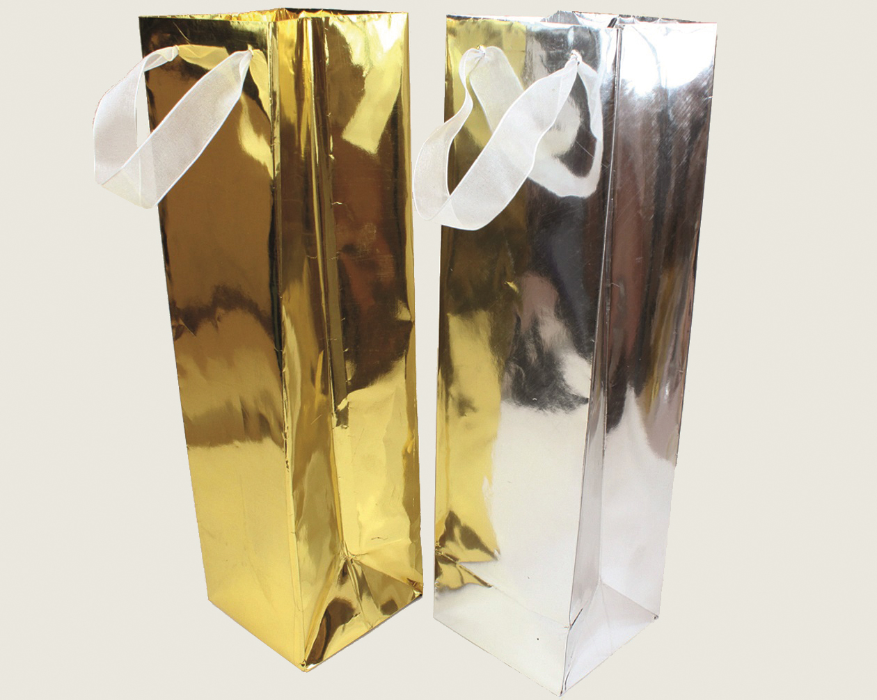 Gift bag metallic bottle 35x10cm