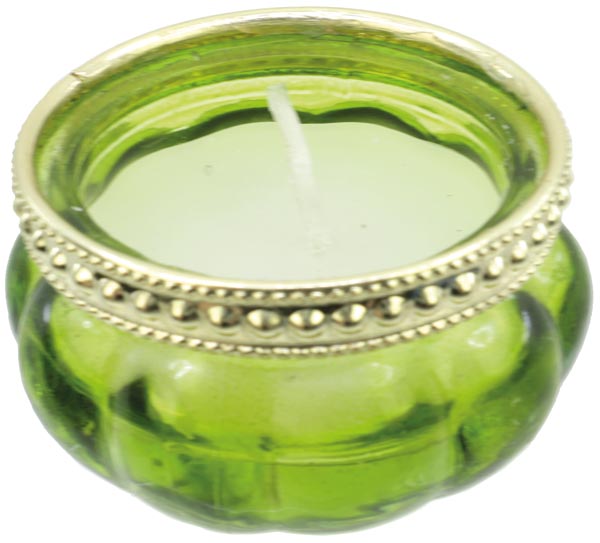 Kerzenlicht 5,5x3,5cm mit Goldrand