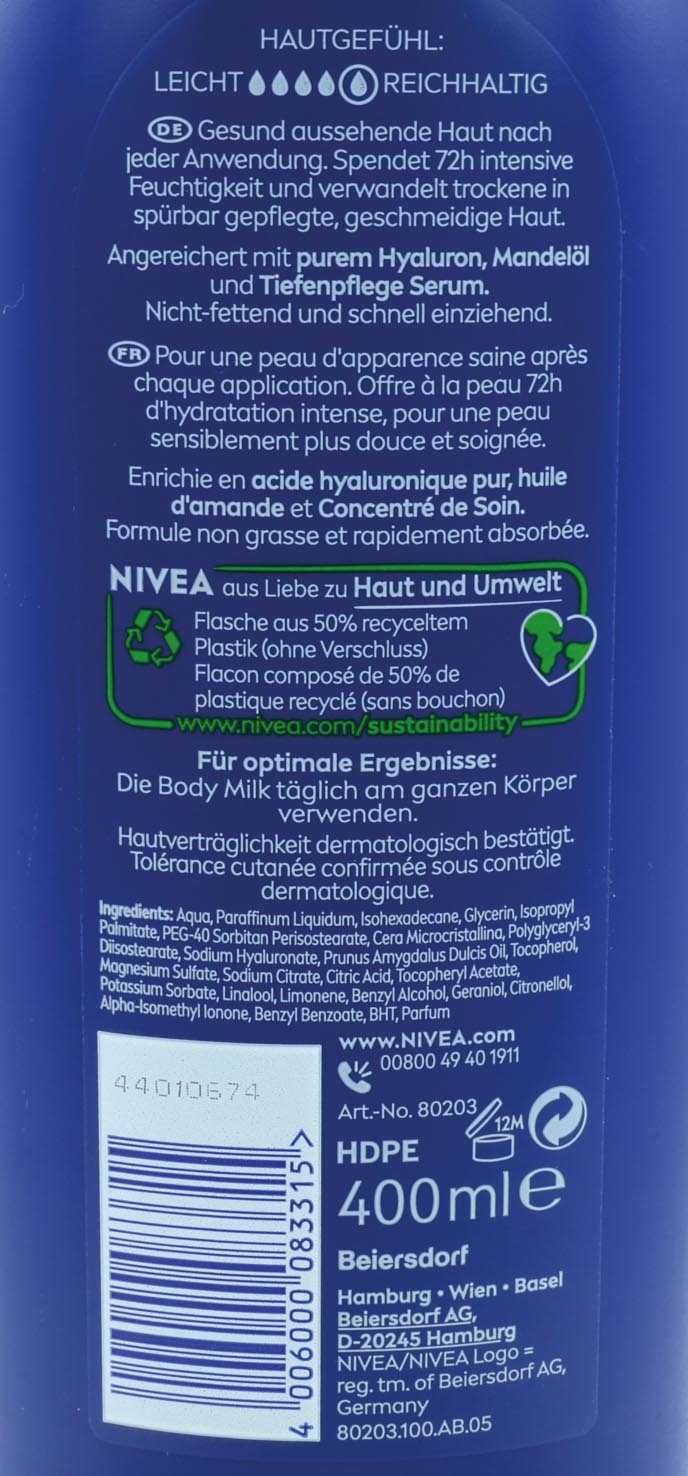 Nivea Body Milk 400ml