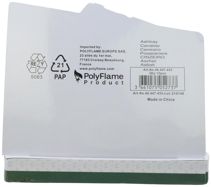 Cendrier de poche façon lingot d'or métal – finition dorée ;