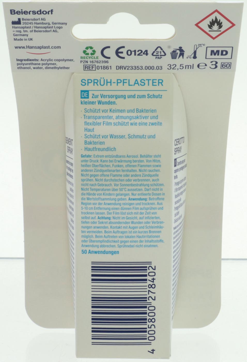 Hansaplast spray-on plaster 32,5ml