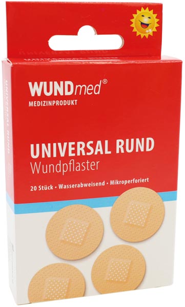Wundpflaster Universal Rund 2,5cm 20 Stück