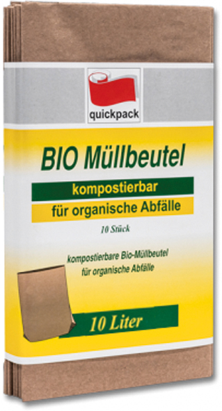 Müllbeutel Bio Müll aus Papier 10l 10 Stück