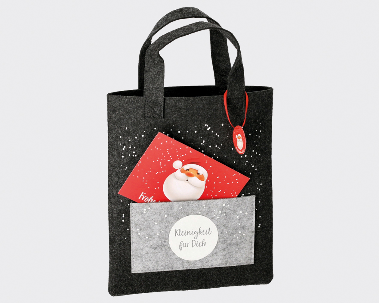 Filztasche XMAS mit Postkarte 22x26cm mit Auf