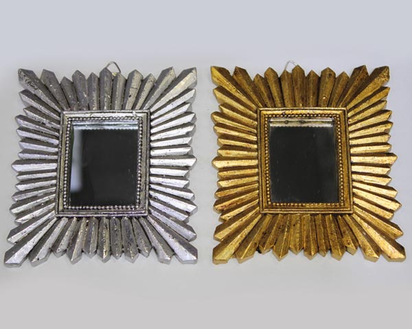 Spiegel aus Kunstharz 13,4x11,7cm eckig