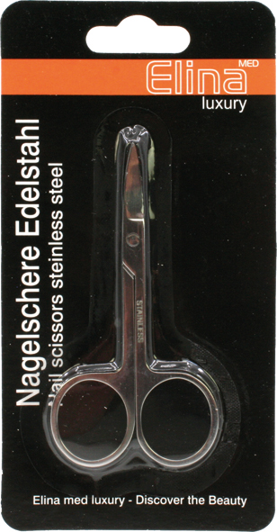 Nail Scissors Stainless Steel 9cm on Card