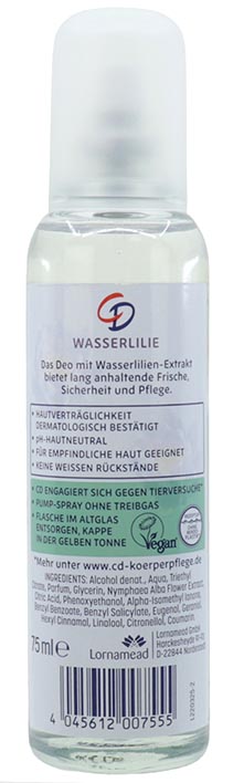 CD Zerstäuber 75ml Wasserlilie
