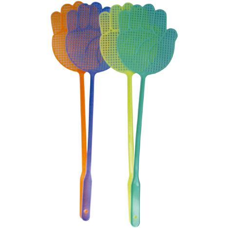 Fly Swatter 2pc Set Hand 47cm,Colours Asstd.