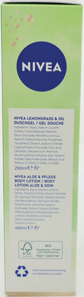 Nivea GP 'Happy Balance' Dusch 250ml+Labello