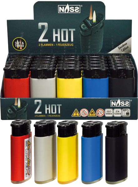 Briquet électrique 2 en 1 (feu et flamme),