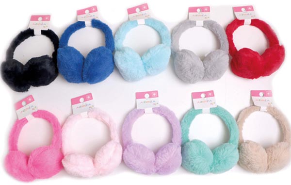 Cache-oreilles hiver enfants teddy 12 assortis