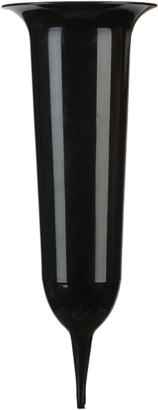 Vase funéraire 23 cm noir