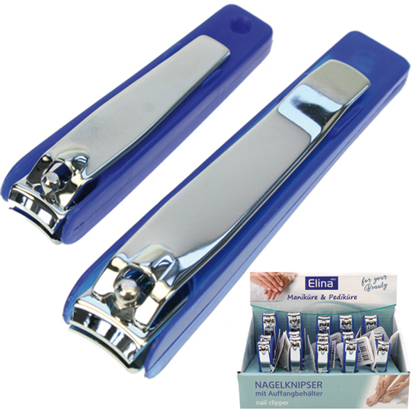 Nail Clipper with catch tray 2 size in Display