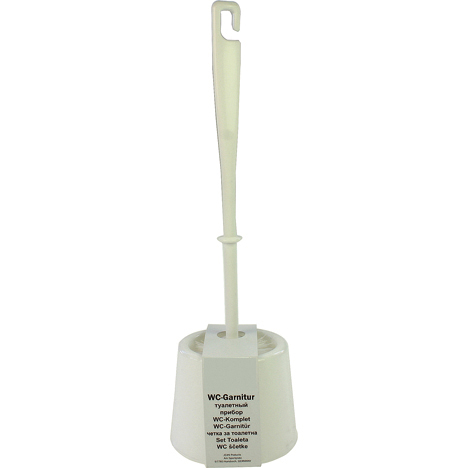 Toilet brush with holder 38cm white