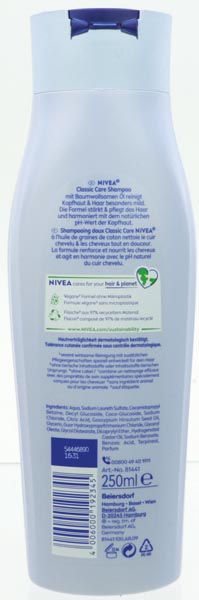Nivea Shampoo 250ml Classic Care Normal Hair
