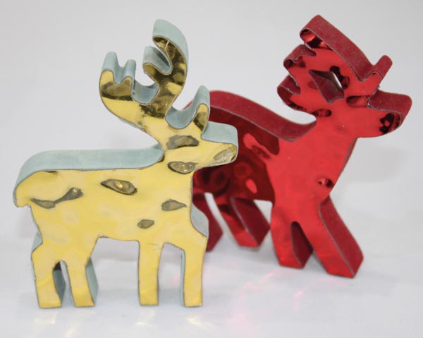 Holzelch mit glänzender Oberfläche 11x9,5cm