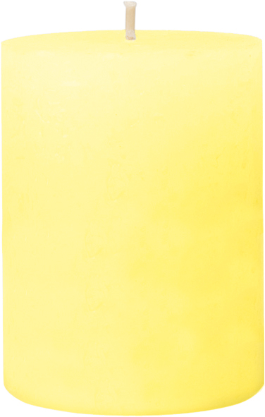 Candle Rustic Safe Candle 80x60mm Pastel Yellow