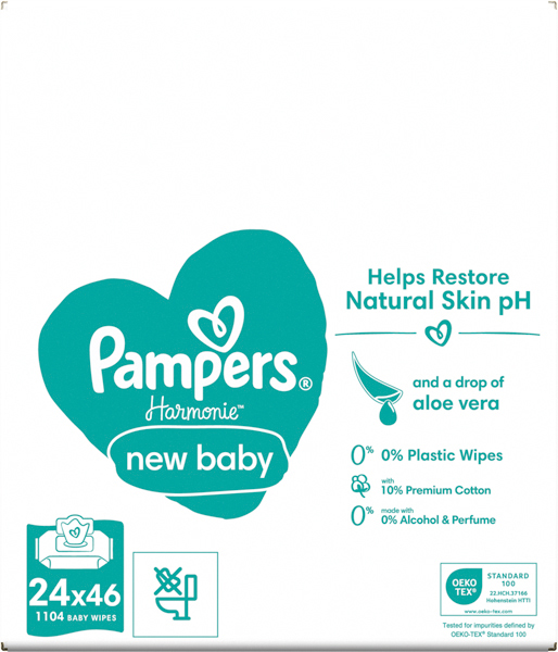 Pampers Feuchttücher Harmonie New Baby 24x46