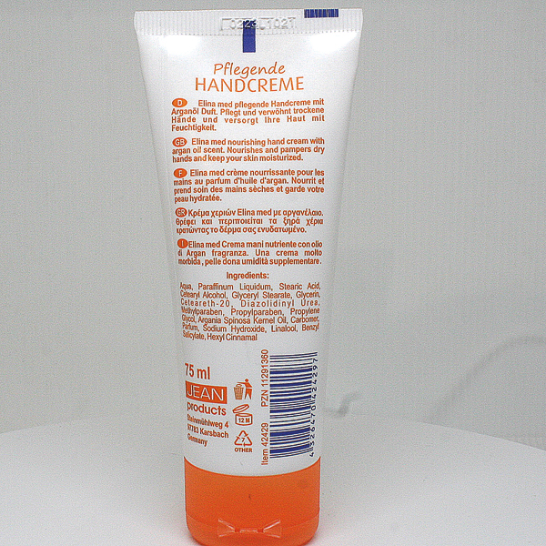 Elina Argan oil hand Cream 75ml in tube