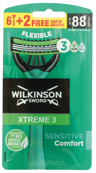 Wilkinson rasoir Extreme3 Sensitive 6+2