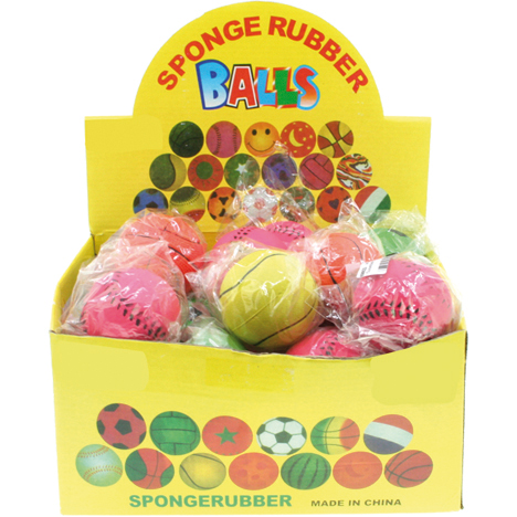 Rubber Ball 6.3cm Diameter in Display