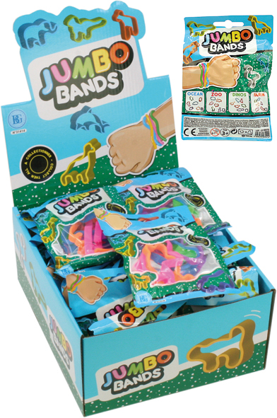 JUMBO Bands 4 assortments 6x0.7cm, color sorted