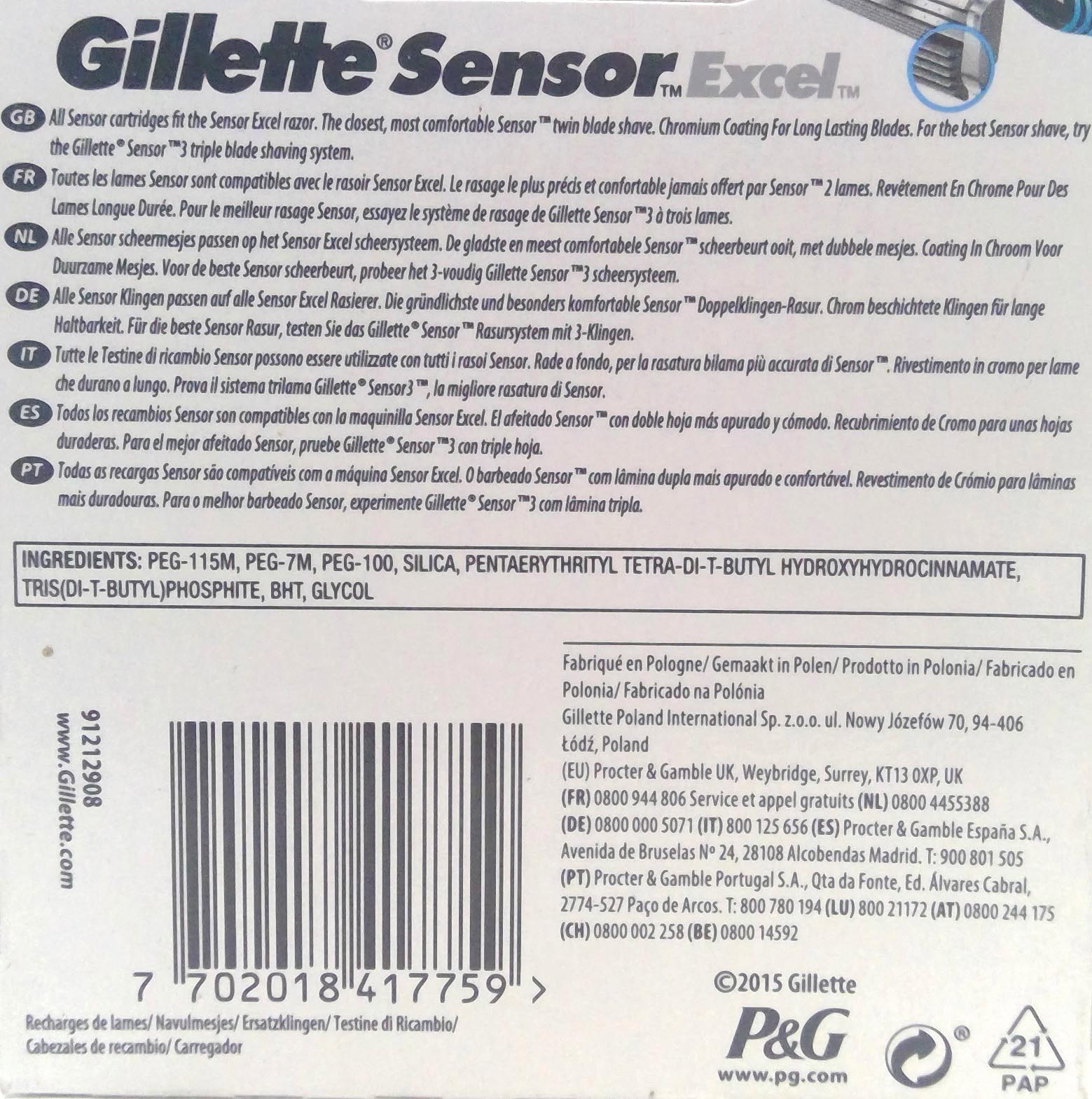 Gillette Sensor 10pc Excel Blades