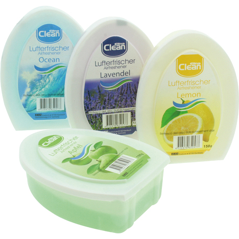 Air Freshener Gel CLEAN 150g 13x9.5cm 4 Asstd.