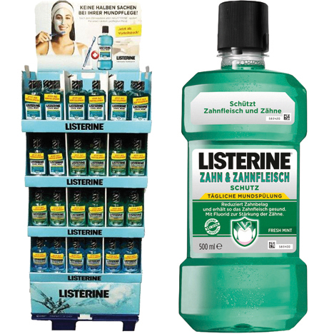 Listerine bain de bouche 600ml 54s mixed