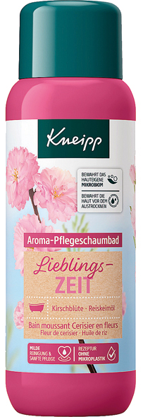 Kneipp 400ml bain moussant parfumé fleur de ceris