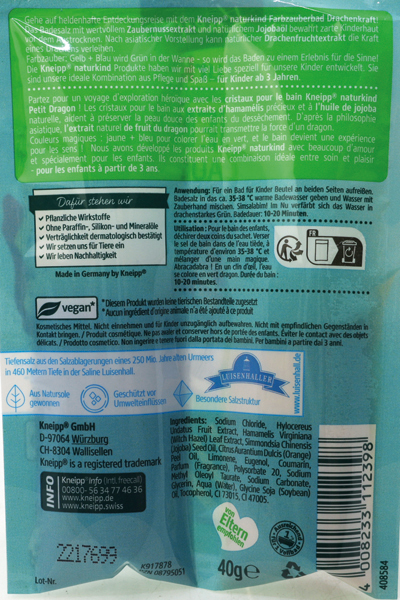 Kneipp Naturkind Farbzauberbad 40g Drachenkraft