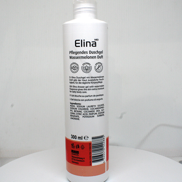 Gel douche Elina 300ml Soins des fruits Pastèque