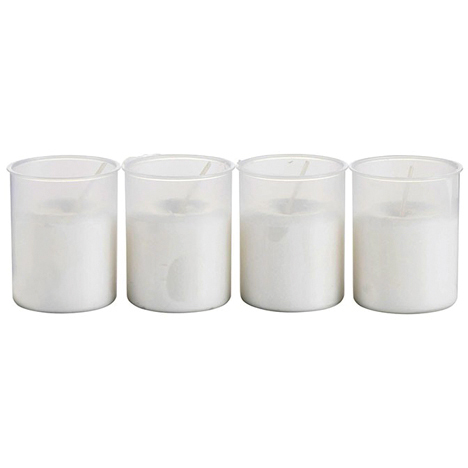 Bougies commémoratives 4pcs Nr.36 blanc